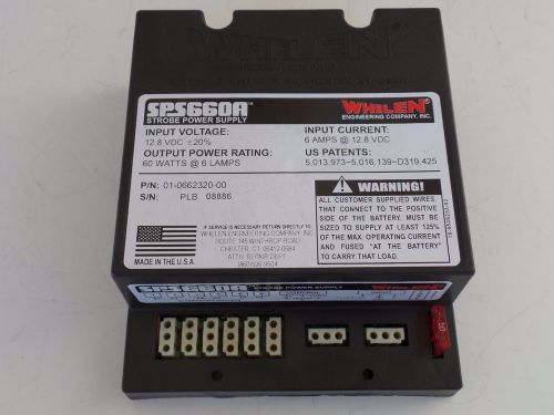 Clearance!! Whelen SPS660A SPS 660A Power Supply 60 watts 6 Output