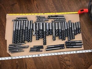QTY 52  CARBIDE END MILLS KENNAMETAL M.A. FORD SGS REGROUND 46LBS 10 OUNCES