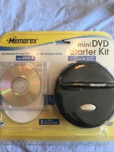 BRAND NEW SEALED - Memorex Mini DVD Starter Kit - 5 Mini DVD Travel Case Marker