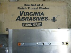 (4)  FINISH BLADEs 6 X 14&#034; FOR 34-36&#034; POWER TROWEL VIRGINIA 423-FB0614