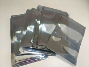 400pcs 10*15cm  Anti Static Bag APET Translucent silver Resealable Zip Lock