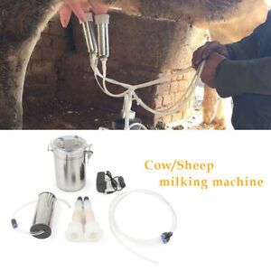 2L Portable Electric Milking Machine Vacuum Pump For Farm Cow Sheep Goat