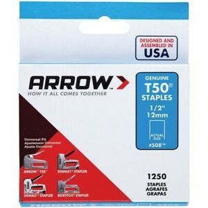 Arrow 50824 T50 Staples For Use Staple Gun 1/2&#034; (1250 Pack)