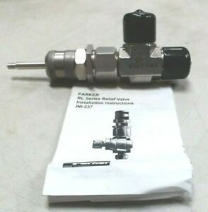 PARKER INSTRUMENTATION 8M-RL4A-VT-SS-MN-KC RELIEF VALVE STAINLESS STEEL *FRSHIP*