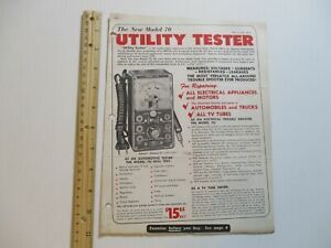 Model 70 Utility Tester vintage advertisement.