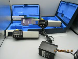 Lot of 2 Wright and Moore Digital Micrometers - Micrcostat MS 25 With AC Adapter