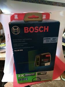 BOSCH GLL40-20G Professional Green-Beam Self-Leveling Cross-Line Laser - NEW