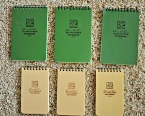 Lot of six NEW Rite in the Rain All Weather Top Spiral Universal Notebooks