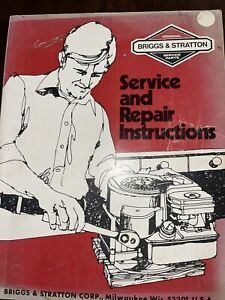 1979 Briggs &amp; Stratton Engine Service and Repair Instruction BOOK Manual vintage