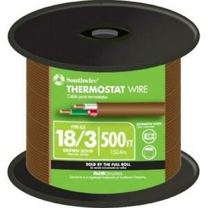 Southwire Thermostat Wire 500-Ft 18/3 Brown Solid CU CL2