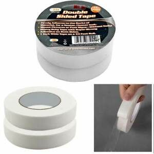 2 Rolls Double Sided Tape Transparent Heavy Duty Mounting Adhesive 33Ft x1&#034; Wide