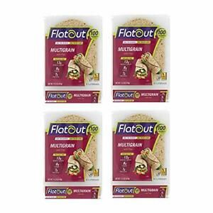 Flatout Wraps, Multi-Grain with Flax (4 Pack of 6 Flatbreads)
