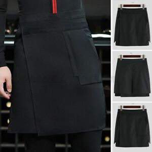 Mens Womens Apron Kitchen Restaurant Chef Uniform Bar Waiter Short Waist Apron