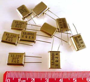 12 Mhz Crystal Oscillator HC49/U Package 10 Pieces OM1141A