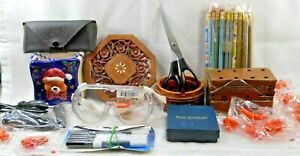 Desk Set-Cup Coaster-Ash Tray-Pen Holder-Jewelry-Glass Case-Scissors-44 Pencils-