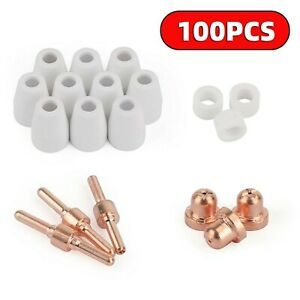 For LG-40 PT-31 Torch CUT40 CUT50,100Pcs Plasma Cutter Tips Nozzle Consumables