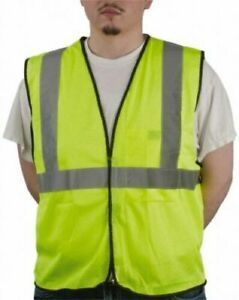 PRO SAFE #PRO-XS Size 4XL High Visibility Yellow Mesh Safety Vest