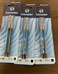 Lot Of 3 - Schneider Slider XB 755 Refill, 2 pk, Black Ink, #175691