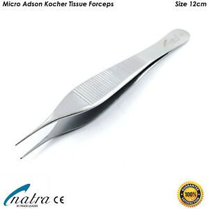 MICRO Adson tissue forceps 4.7&#039;&#039; 1x2 teeth Surgical 12 cm anatomic Tweezer