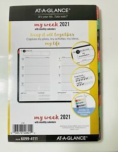 2021 My Week Size 4 Refill At-A-Glance Weekly/Monthly My Life Design