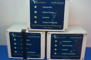 Three latronics 3 Way 25 Amp Automatic transfer switches
