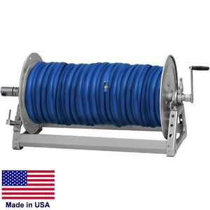 PRESSURE WASHER &amp; SPRAYER Manual Hose Reel - 600 Ft 3/8&#034; or 475 Ft 1/2&#034; ID Hose