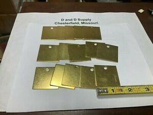 *** Lot of 15 ***, GRAINGER 2CDX6, Blank Brass Valve Tags, 1-1/2&#034; x 1-1/2&#034;