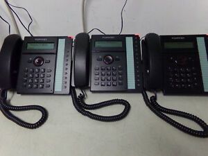 LOT OF 3 FORTINET FON 460i IP BUSINESS PHONES WITH POWER SUPPLIES   RESET