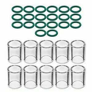 10 Pyrex Glass Cup&amp;O-ring For SR WP-17/18/26&amp;SR WP- 9/20 TIG Welding Torch