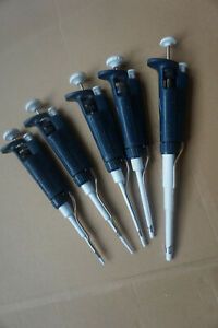 Gilson Pipetman Pipette Pipettor set pipet variable   P1000 P200 P20 P100 P10 z