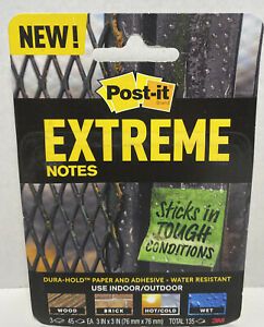 Post-it Extreme Notes  3 Pads  45 Sheets per Pad