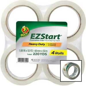 Brand EZ Start Packing Tape Refill 4 Rolls 1.88&#034; X 54.6 Yard Clear