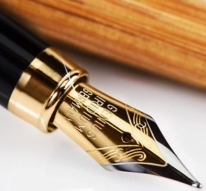 Pen Writing Set Case Handcrafted Bamboo Vintage Collection with Ink, Bamboo