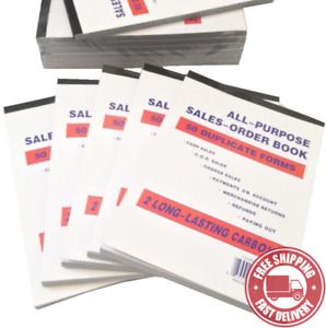 Large  Sales  Order  Book  Receipt  Invoice  Duplicate  Carbonless  Copy  50  Se