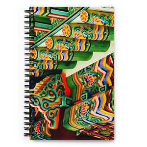 Gyeonbokgung &#034;Palace Eave&#034; Metal Spiral-Bound Notebook by Romeo Van Goaten