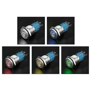 16mm Button Switch Latching Power Switch Push With Wire Socket Harness