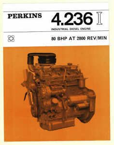 Original 1968 Perkins 4.236 I Industrial Diesel Engine Australian Sales Brochure