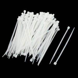 2.5mmx150mm Self-Lock Network Wire Cord Zip Cable Fixed Ties White 100pcs