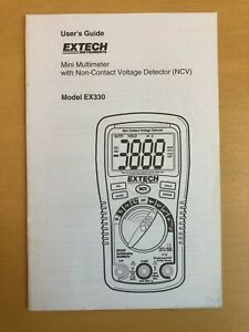Extech User Manual for Mini Multimeter Model EX330