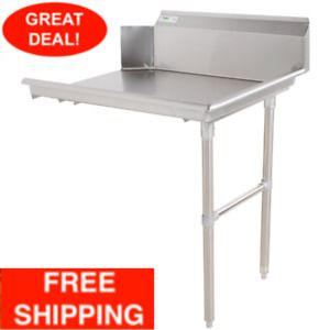 Commercial Stainless Steel Right Side Clean 36&#034; Dish Washer Table 3&#039; Dishwashing
