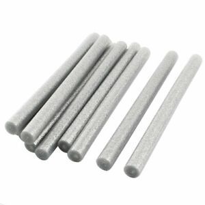 10Pcs 11mm x 150mm Silver Tone Glitter Electric Hot Melt Glue Adhesive Stick