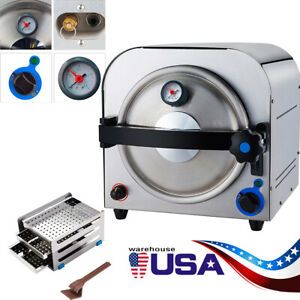 14Liter Medical Sterilizer Autoclave Vacuum Steam Sterilization Automatically US