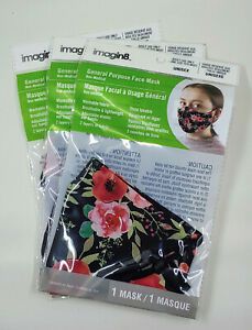 Three Imagine8 Floral Print Face Mask Brand New
