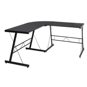 OFM Essentials Collection 60&#034; Metal Frame L-Shaped Corner Computer Desk, Black
