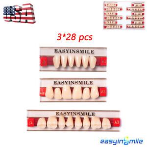 Dental Acrylic Resin Teeth Upper Anterior Teeth Shade A3 Color U67 468 34 (3*28)