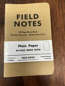Field Notes: Original Kraft 3-Pack - Plain Paper - 48 Pages - 3.5&#034; x 5.5