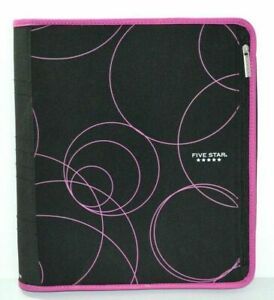 Five Star 2 Inch Zipper Binder, 3 Ring Binder, 6-Pocket Expanding File, Dura