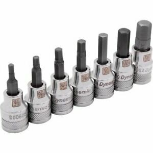 DYNAMIC D010014 Tools 3/8&#034; Drive 7 Piece SAE, Std Length, Hex Socket Set, 1/8&#034;