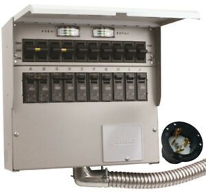 NEW Reliance R510A Pro/Tran2 50-Amp 120/240V 10-Circuit Outdoor Transfer SWITCH
