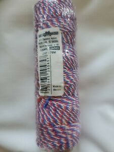 Marshalltown #18 Braided Nylon String 250 Feet. Red White and Blue